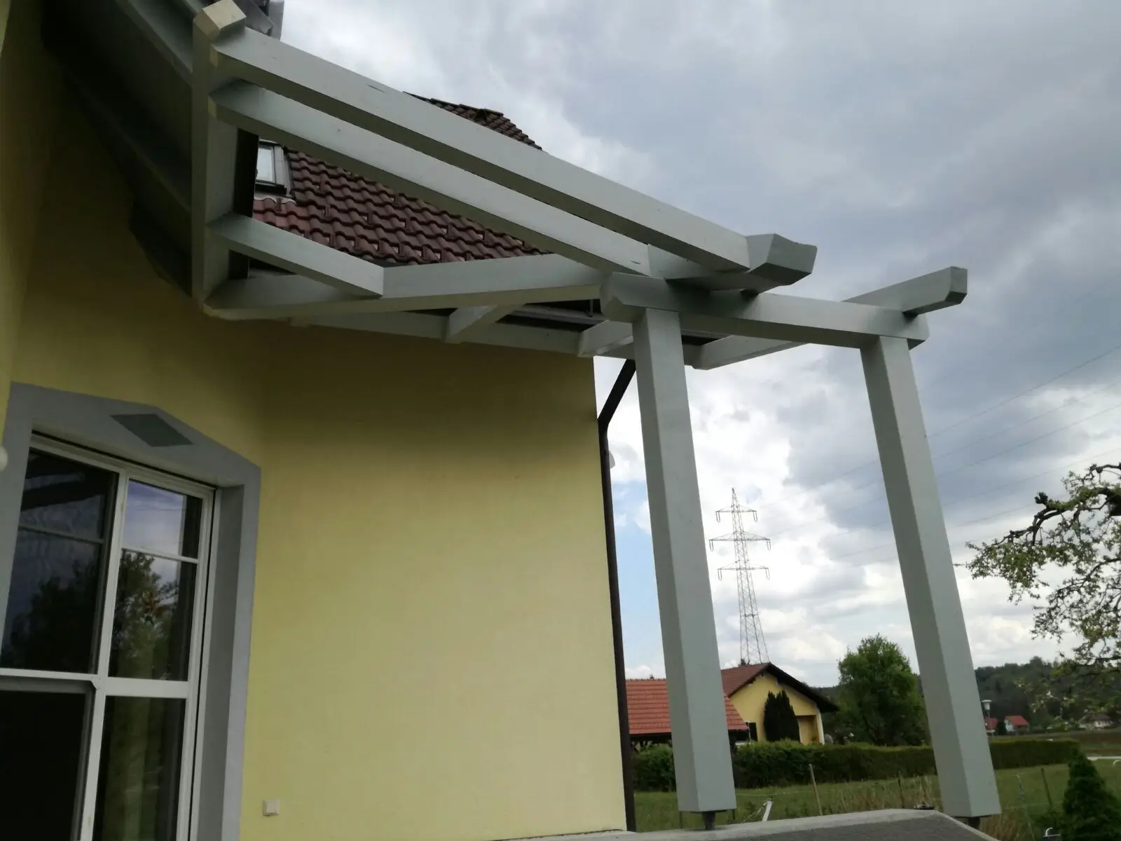 Terrassenüberdachung für ein Glasdach